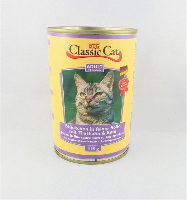 Classic Cat Dose Soße mit Truthahn & Ente 415g