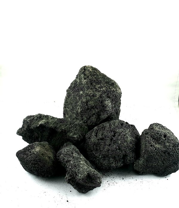 Schwarze Lava  ca. 1300 - 1600g - Set aus 3 bis 6 Steinen