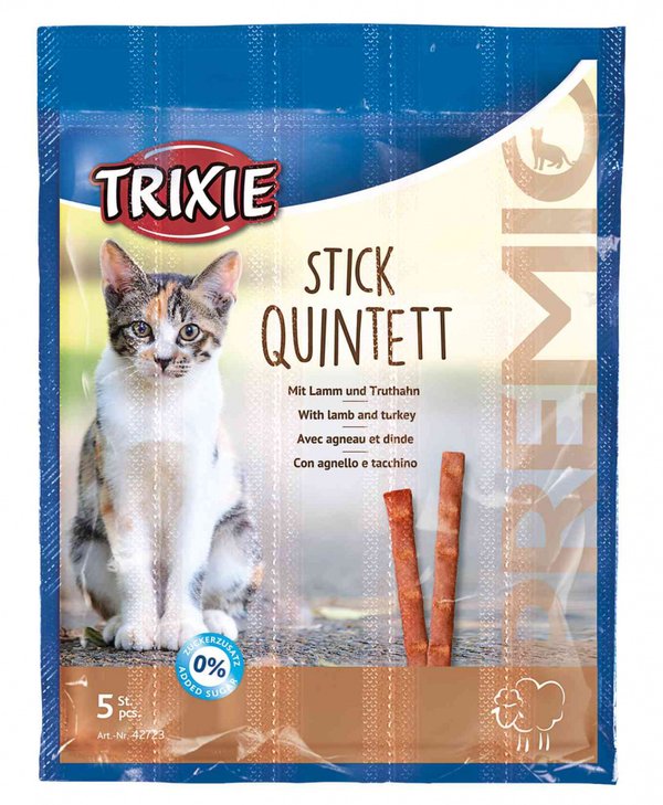 Trixie PREMIO Stick Quintett Lamm & Truthahn 5x5g