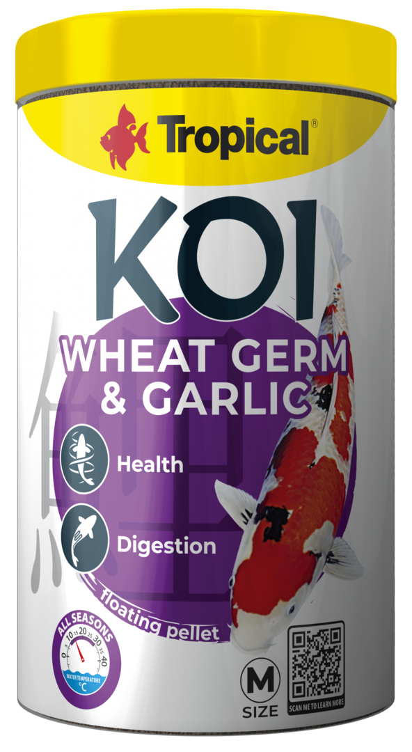 Tropical Koi Wheat Germ & Garlic Pellet Size "M" 1L